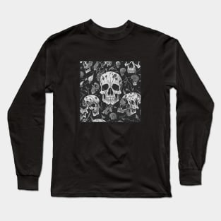 Skulls Pattern Long Sleeve T-Shirt